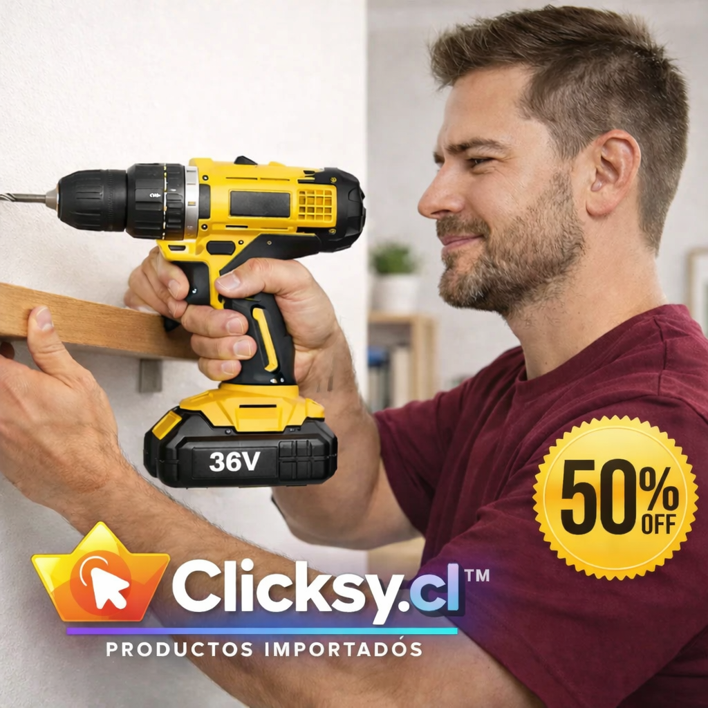 EasyDrill®: Taladro Inalámbrico + 2 Baterías + 22 Accesorios