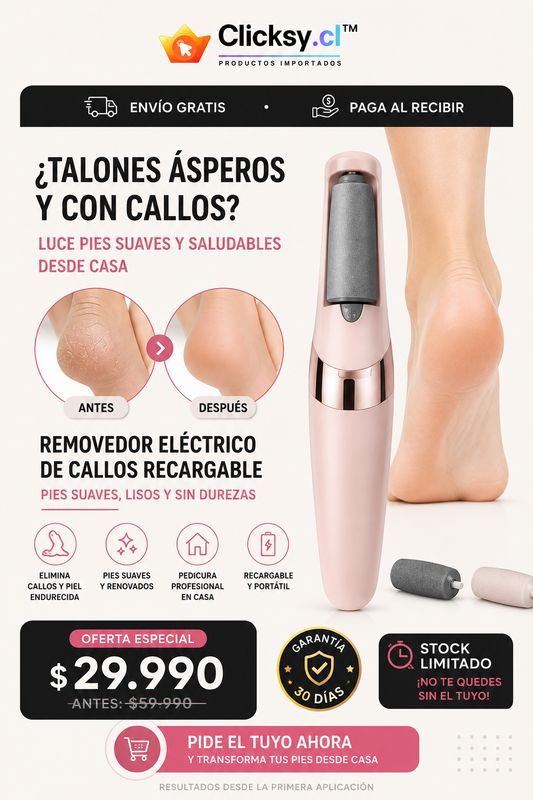 Pies de Seda™ – Removedor Eléctrico de Callos